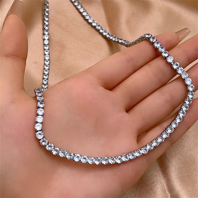 18K Gold & 925 Silver Crystal Necklace Collection