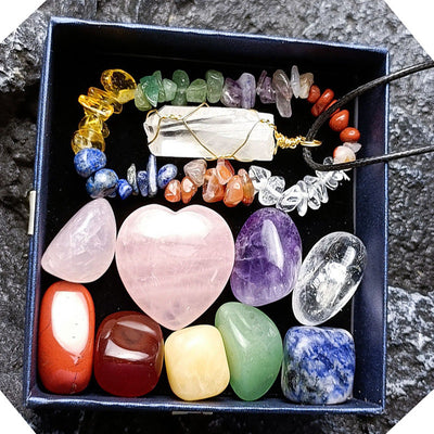 Energy Burst • Colorful Stone & Hexagonal Pillar Trio
