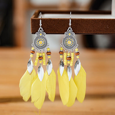 925 Silver Feather Earrings