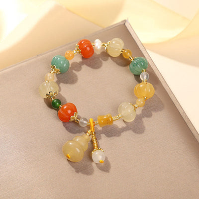 Lucky Pumpkin Agate Bracelet