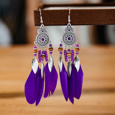925 Silver Feather Earrings