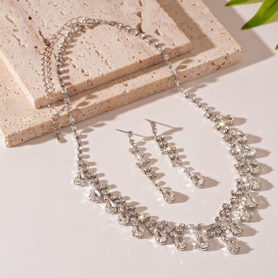 Rhinestone-Red Crystal Duo Necklace