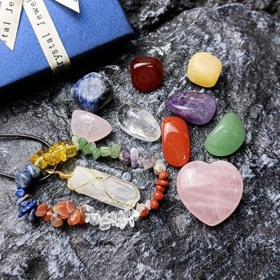 Energy Burst • Colorful Stone & Hexagonal Pillar Trio