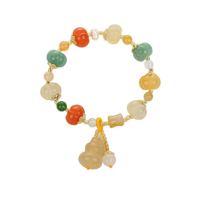 Lucky Pumpkin Agate Bracelet