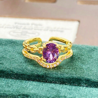 18K Gold Amethyst Ring Collection