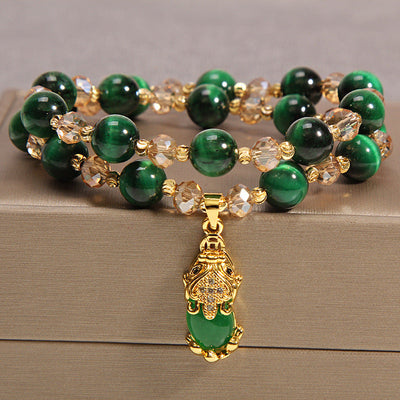Brave troops • Natural agate stone double layer bracelet