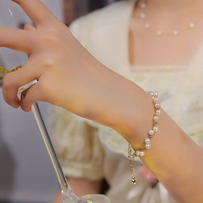 Dewdrop Gleam • Pearl Bracelet