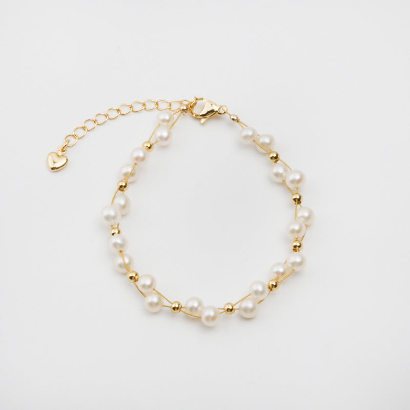Dewdrop Gleam • Pearl Bracelet