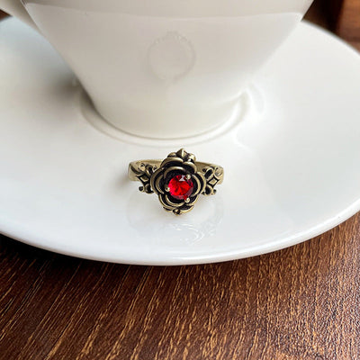 Vintage bronze gemstone ring