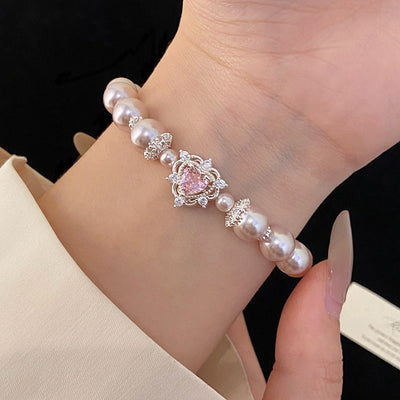 Cherry Blossom • Pearl Bracelet