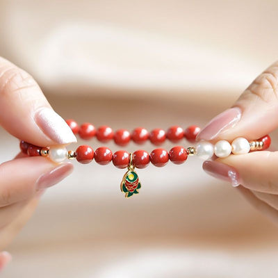 Carp • Pearl & Agate Bracelet