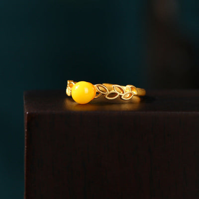 Ear of Wheat Branch Bud Beeswax Ring
