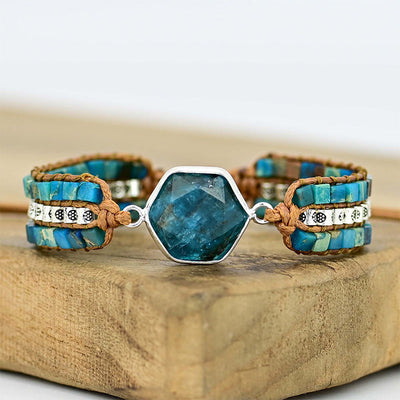 Labradorite Hexagon Bracelet