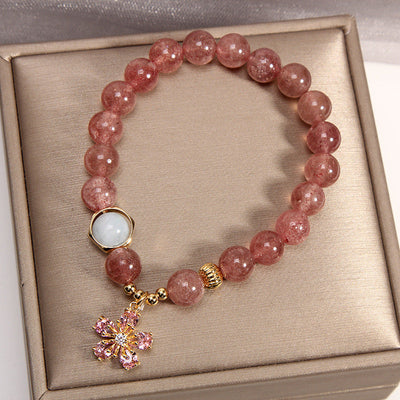 Sun flower ? Strawberry Crystal Bracelet
