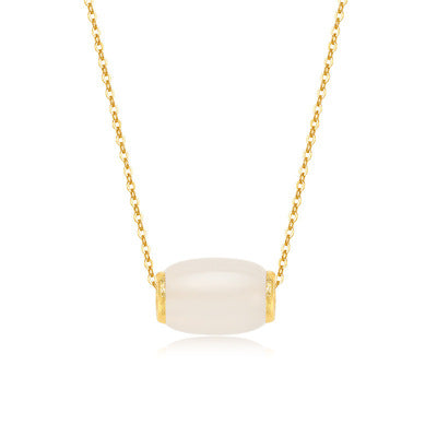 Emerald Jade Stone & Agate Necklace