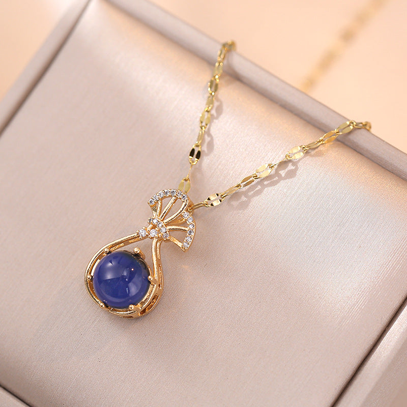 Lucky bag • Temperature sensitive agate necklace