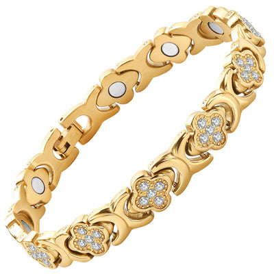 Clover Crystal Magnetic Bracelet