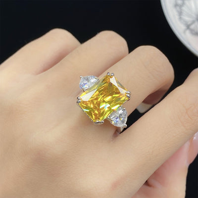 Golden Zircon Heart Jewelry Set