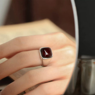 Sugar Cube Natural Ruby Ring