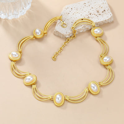 Fashion alloy lace collar