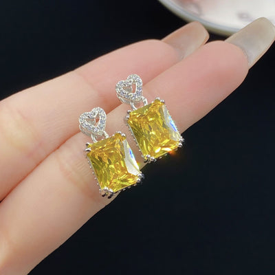 Golden Zircon Heart Jewelry Set
