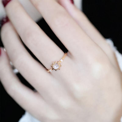 Sun • Colorless Crystal Ring