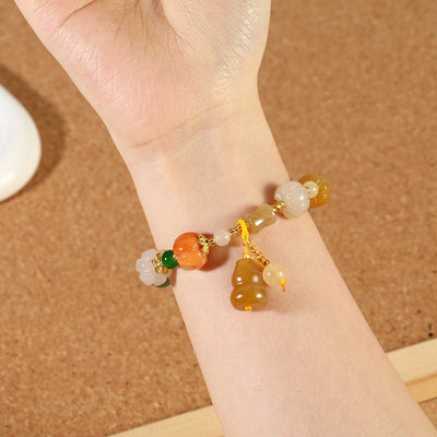 Lucky Pumpkin Agate Bracelet