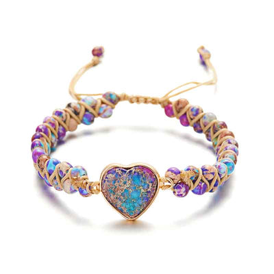 Dazzling Jasper Heart Bracelet