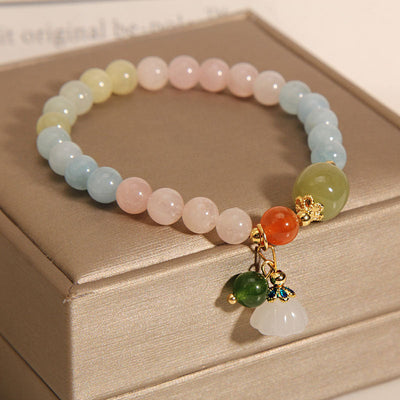Lotus • Rainbow Morganite Bracelet