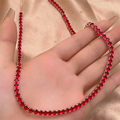 18K Gold & 925 Silver Crystal Necklace Collection