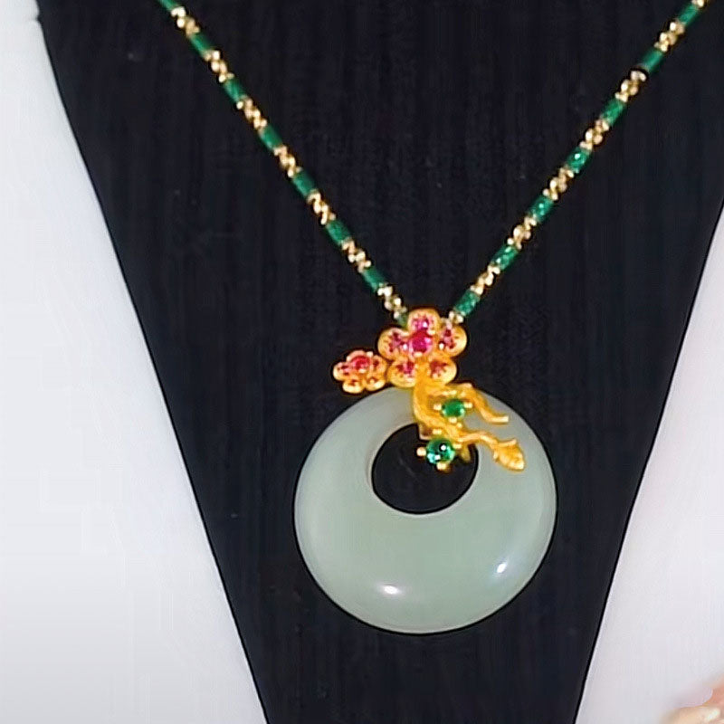 Roses • Natural emerald Jade stone