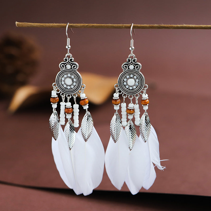 925 Silver Feather Earrings