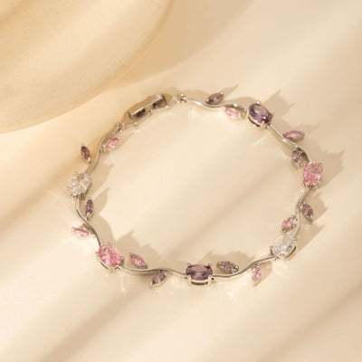 Tulip Vine 18K Gold Crystal Bracelet
