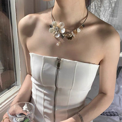 Flower Pearl Necklace