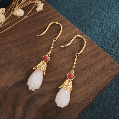 Natural Magnolia Flower Earrings