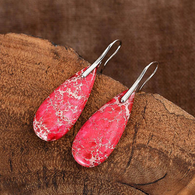 Jasper Teardrop Earrings