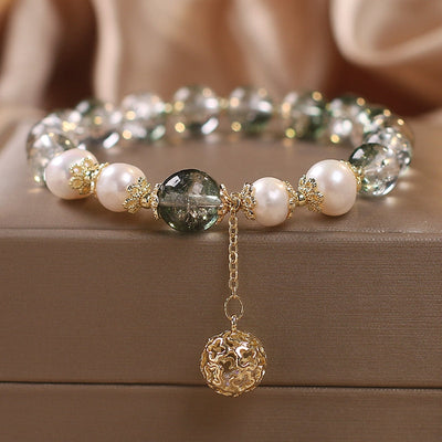 Keep Lucky ? Green Ghost Crystal Pearl Bracelet