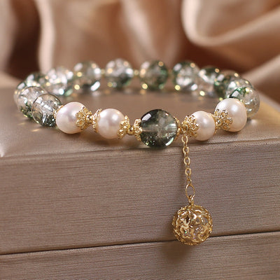 Keep Lucky ? Green Ghost Crystal Pearl Bracelet