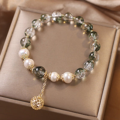 Keep Lucky ? Green Ghost Crystal Pearl Bracelet